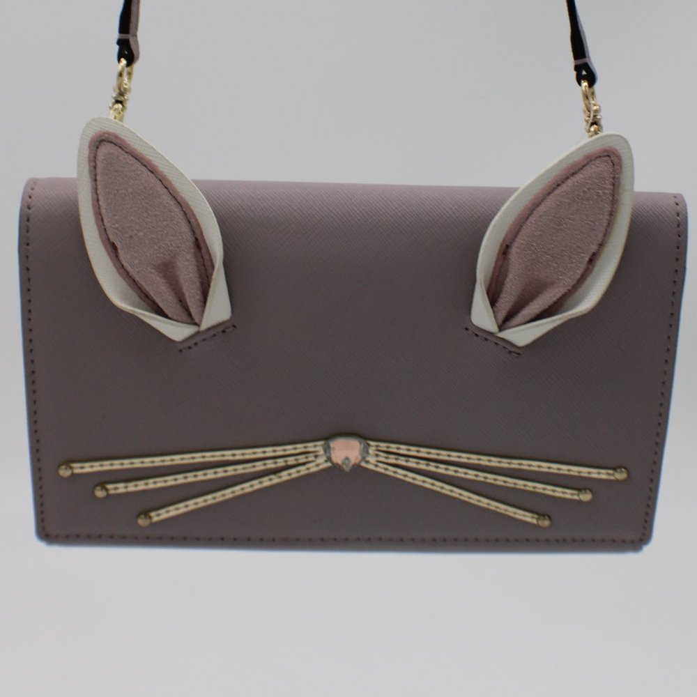 Kate Spade Jazz Things Up Rabbit Winni Leather Crossbody Clutch